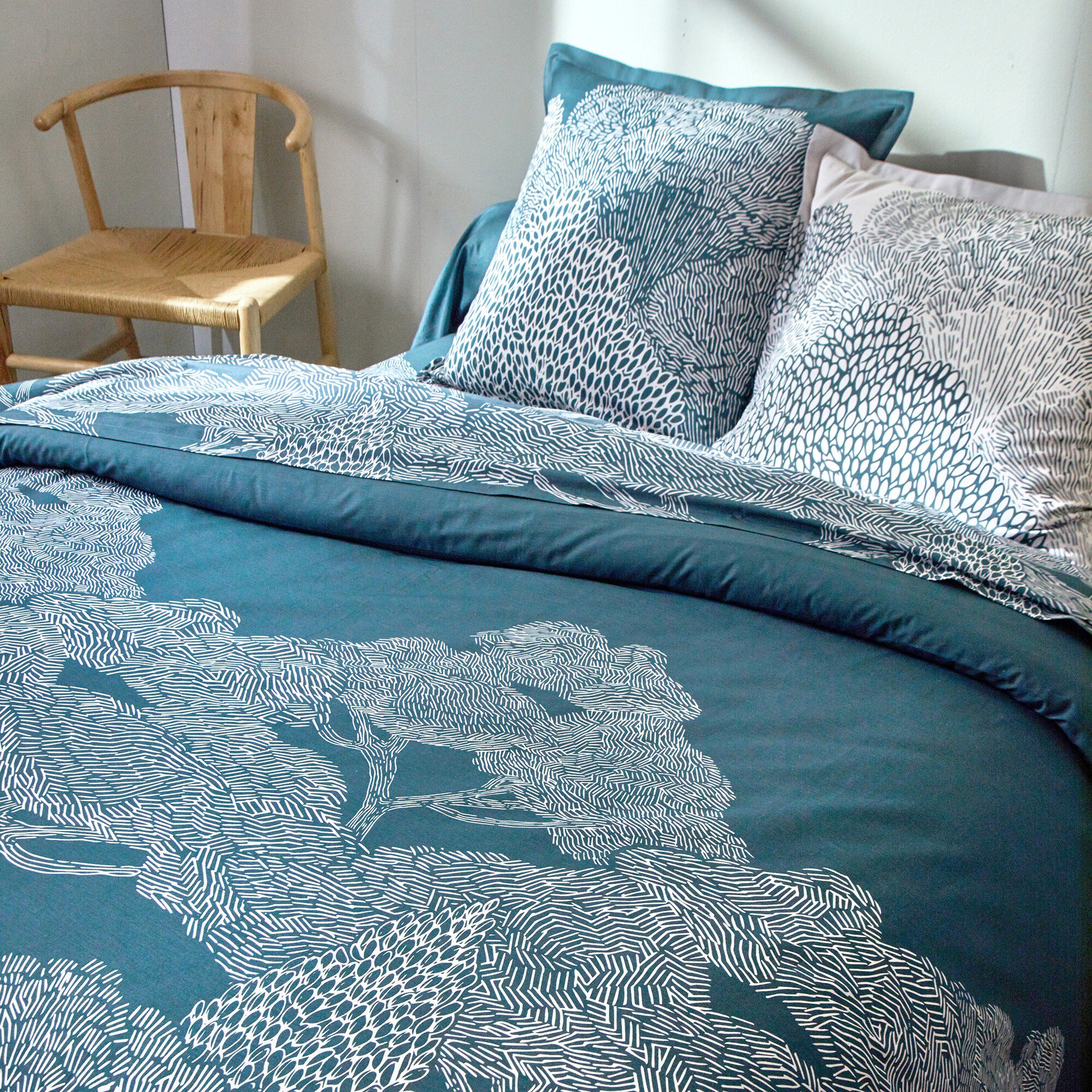 Linge de lit Gaelle en coton imprimé
