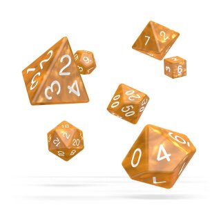 Oakie Doakie Dice Würfel RPG-Set Marble - Orange (7)