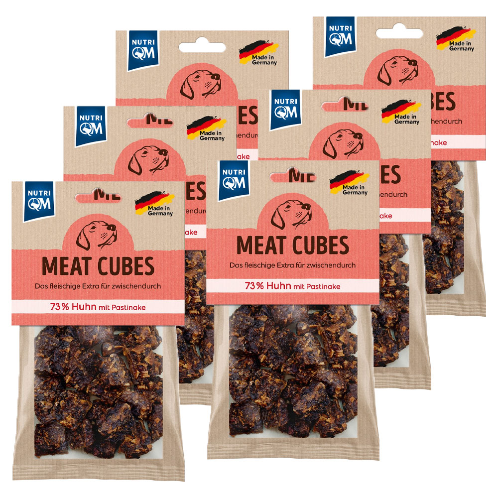 PetCom NutriQM Meat Cubes mit Huhn & Pastinake, 100 gr. - 6er Set