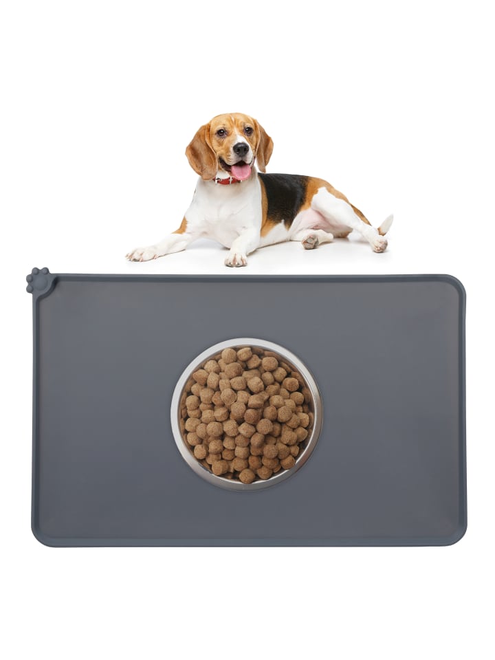 relaxdays Napfunterlage in Dunkelgrau - (B)48,5 x (T)30 cm günstig kaufen onesize