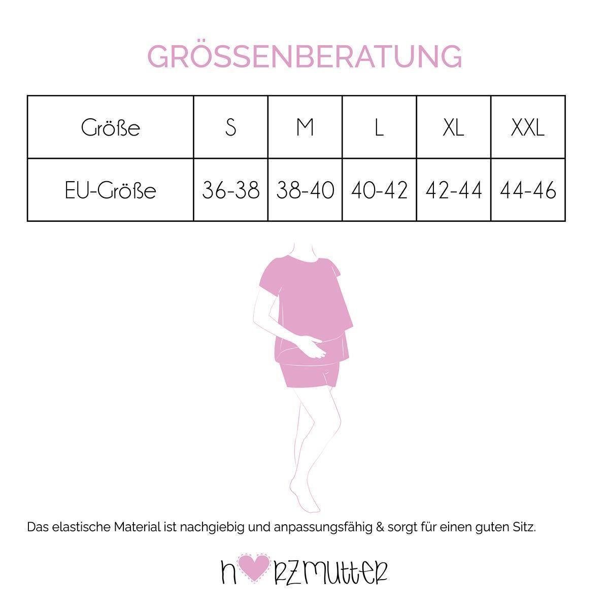 Herzmutter Umstandspyjama Kurzer Stillpyjama - Nachtwäsche-Set - Muster (2 tlg)