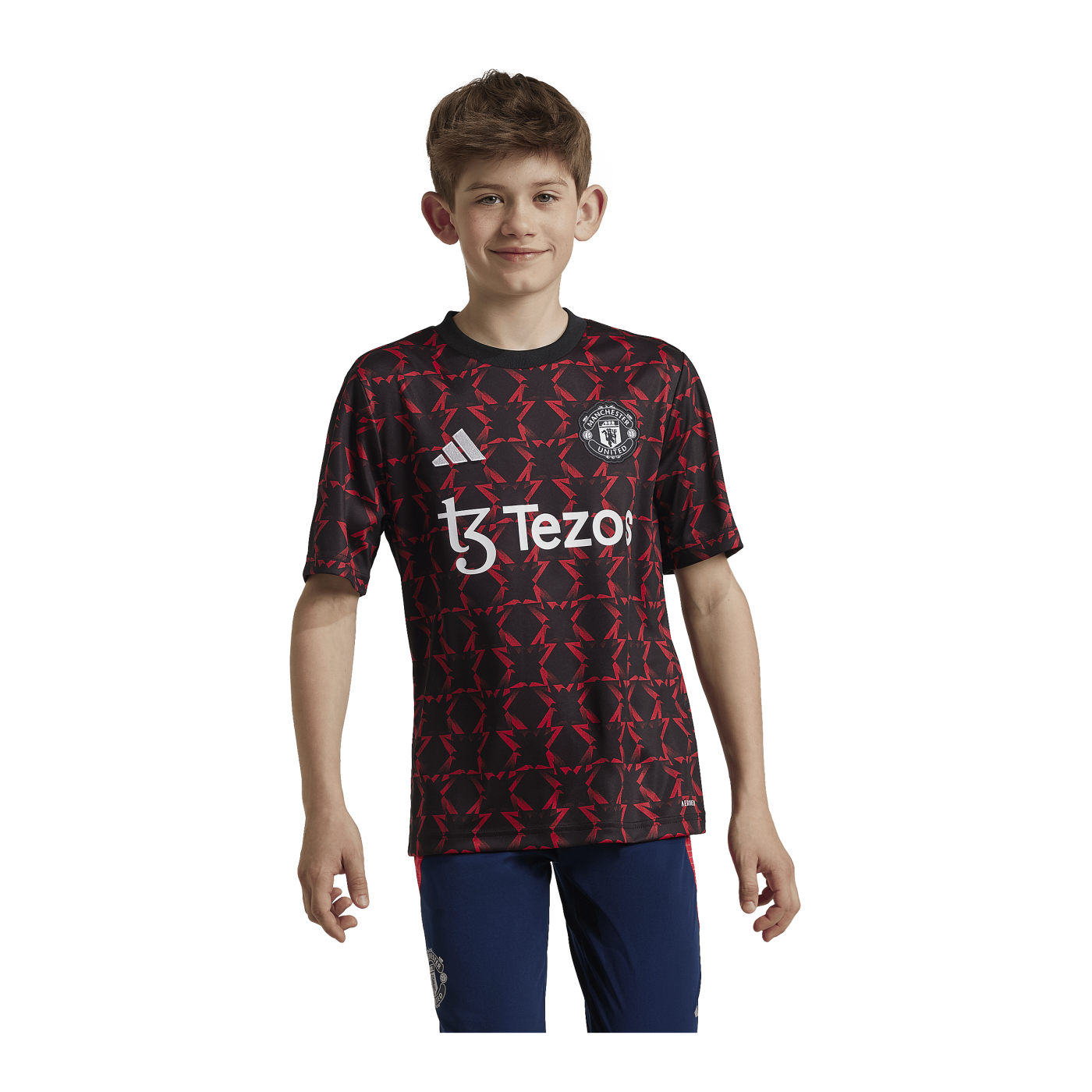 adidas Manchester United Prematch Shirt 2024/2025 Kids Schwarz
