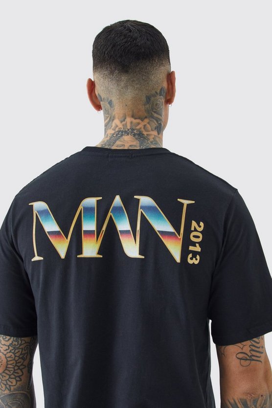 Tall Oversize T-Shirt mit Man-Print