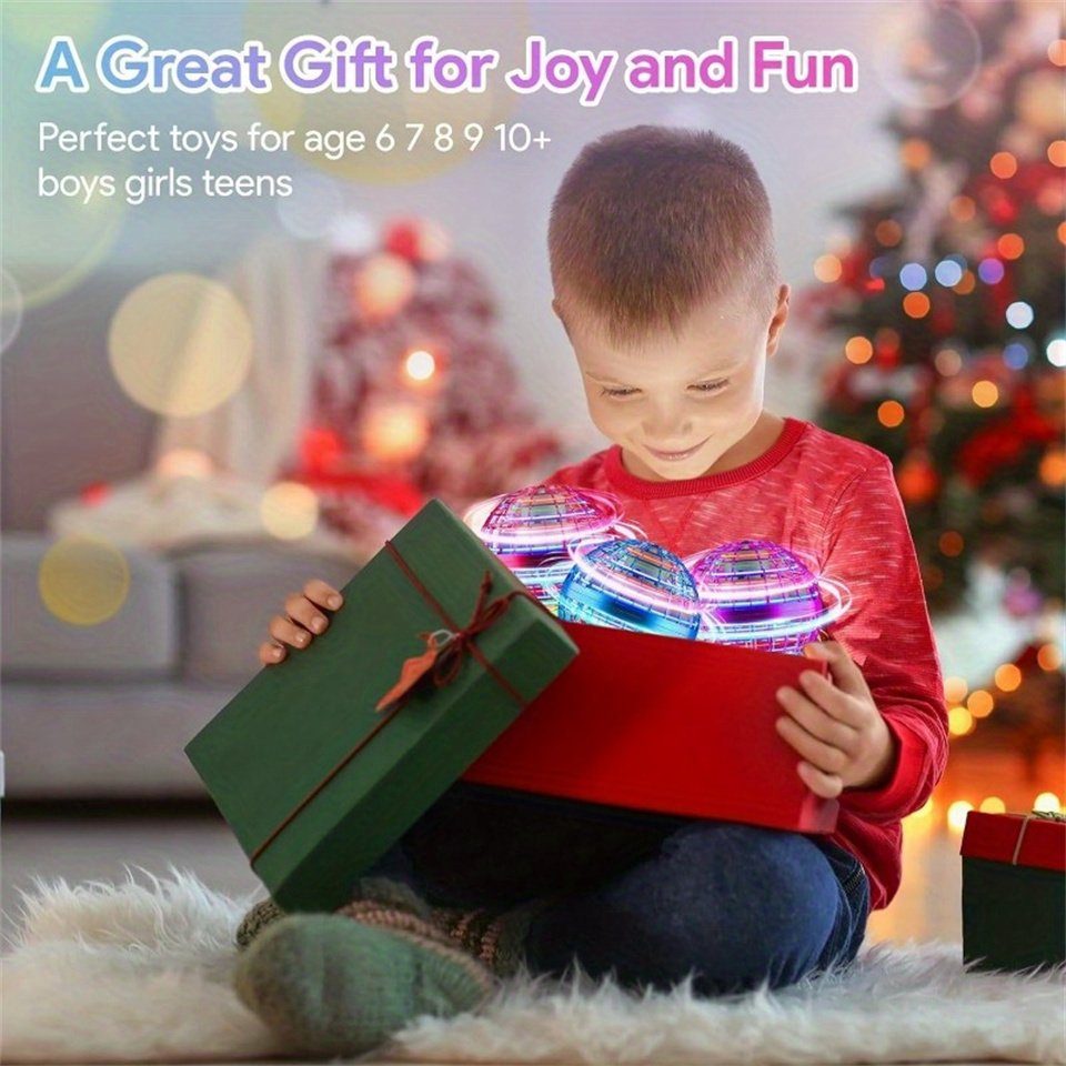 KREATE Magic Flying Ball, Kinder Spielzeug-Drohne, LED Mini Drone Toy Drohne (Fidget Spinner Mini-Drohnenspielzeug, Kreatives Geschenk, für Party, Halloween/Erntedankfest/Weihnachten/Geburtstag)