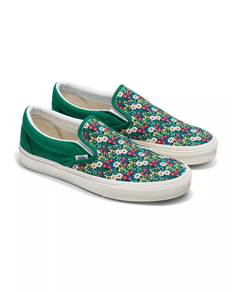 Customs Image Library Green Floral Slip-On Shoe