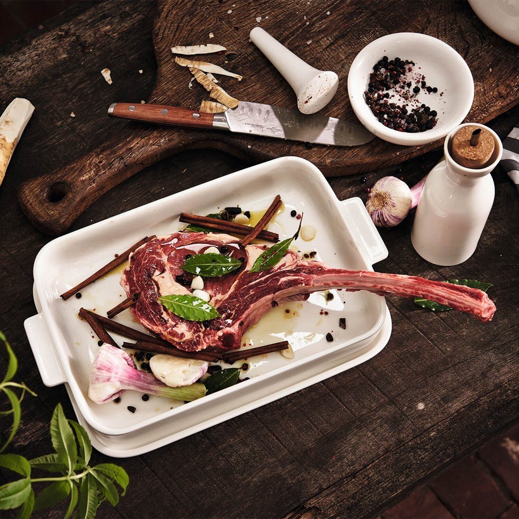 Villeroy & Boch Auflaufform Clever Cooking rechteckige Backform 34 x 24 cm, Porzellan, (1-St)