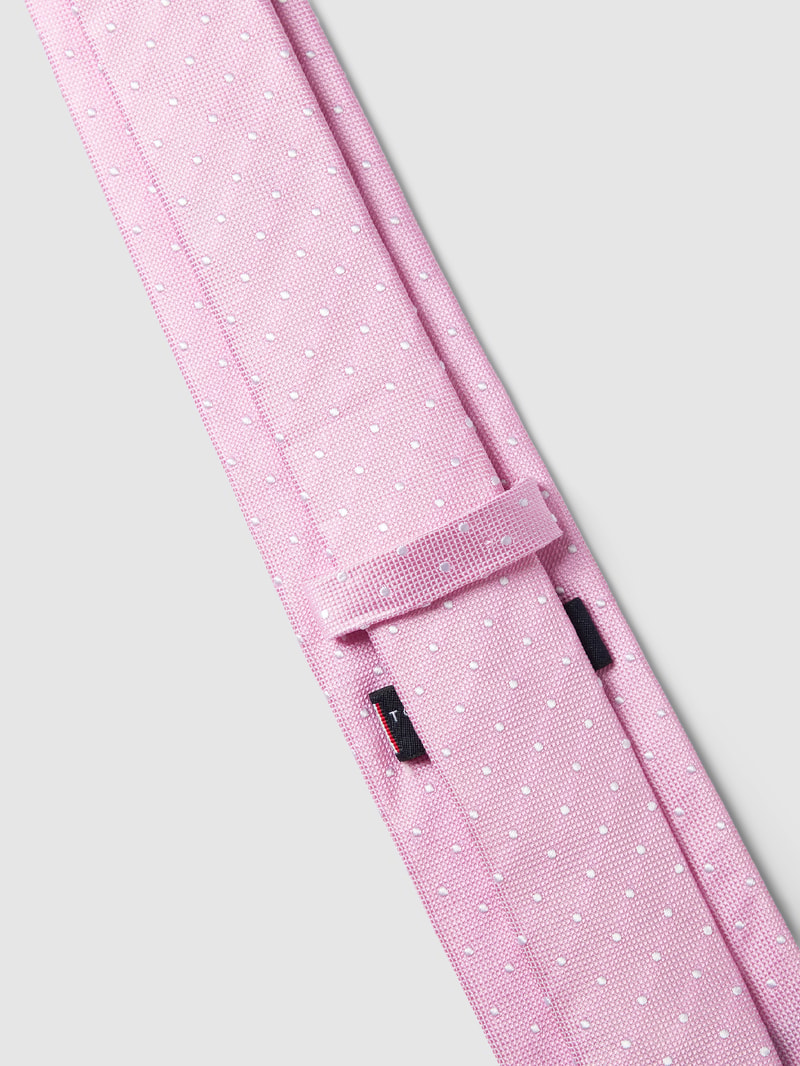 Seidenkrawatte mit feinem Allover-Muster in rosa