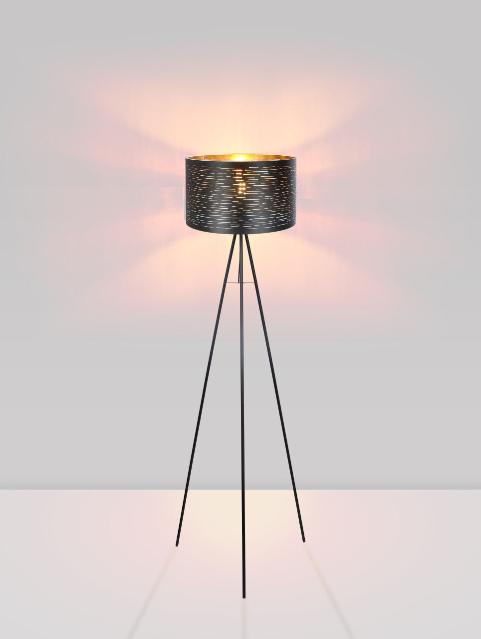Globo Lighting - TUNNO - Stehleuchte Metall schwarz, 1x E27