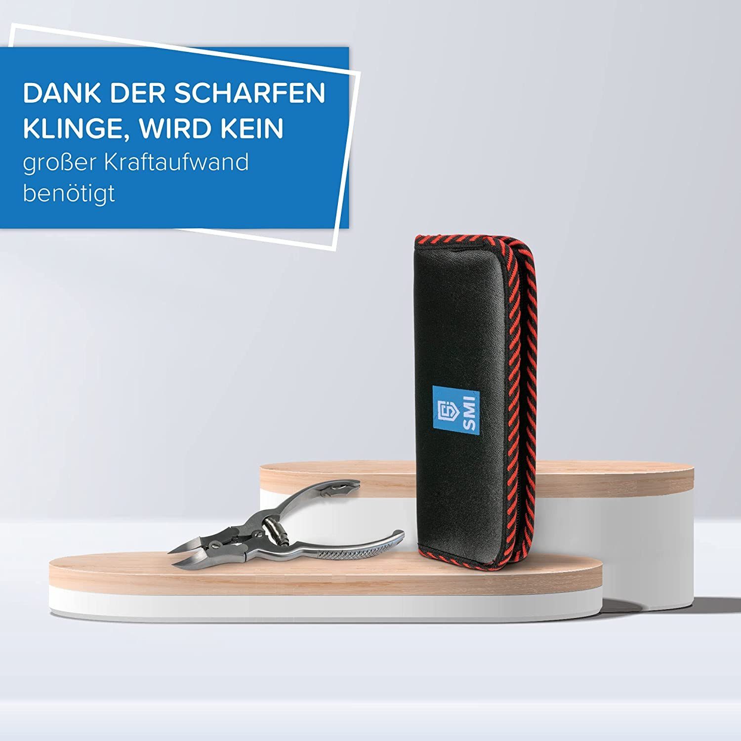 SMI Nagelzange 16 cm Fußnagelzange doppelter übersetzung Nagelzange Fussnagelzange, ergonomisch