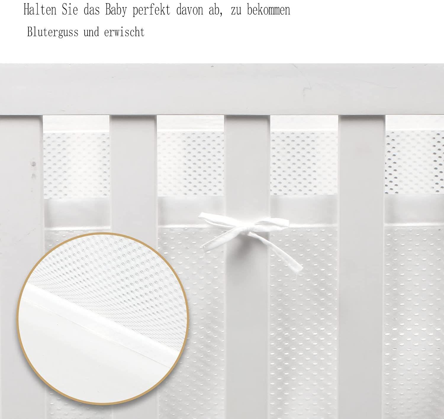 Bettumrandung Entfernbarer Krippen-Netz Baby Bettumrandung Anti-Airflow Mesh-Futter Peysaitr