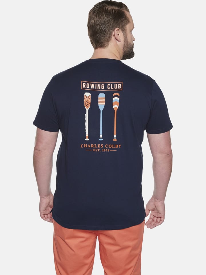 Charles Colby T-Shirt EARL MAXEN in dunkelblau günstig kaufen