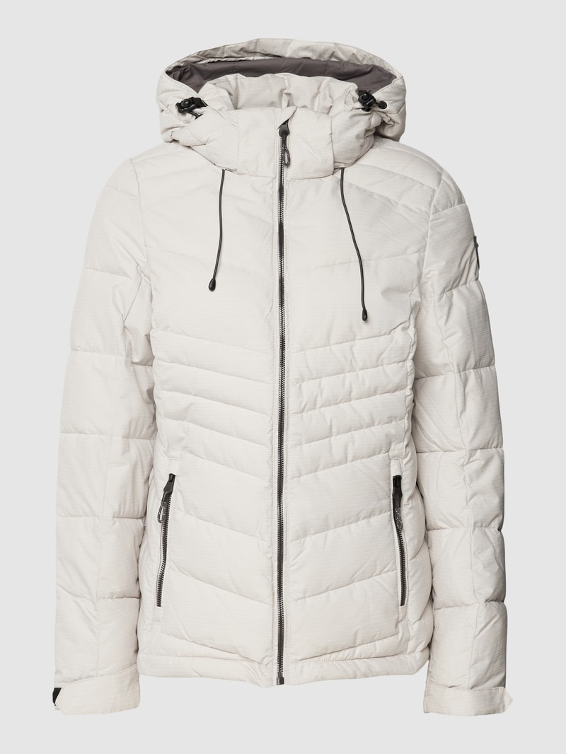 Steppjacke mit Kapuze in offwhite