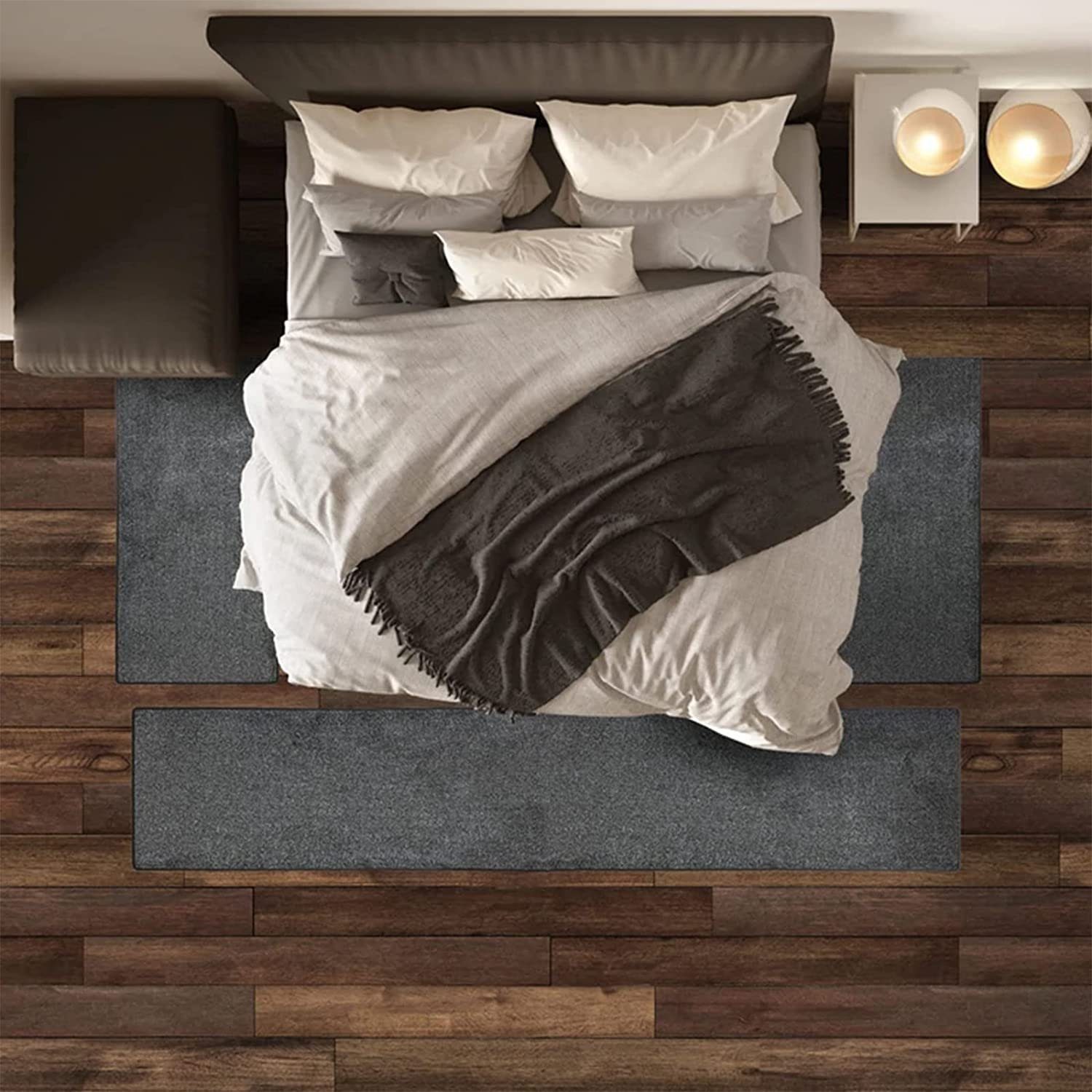 Hochflor-Bettumrandung Lyon 1A, 4 Farben & 3 Größen, Läufer, ideal im Schlafzimmer Floordirekt, Höhe 10 mm, Velours