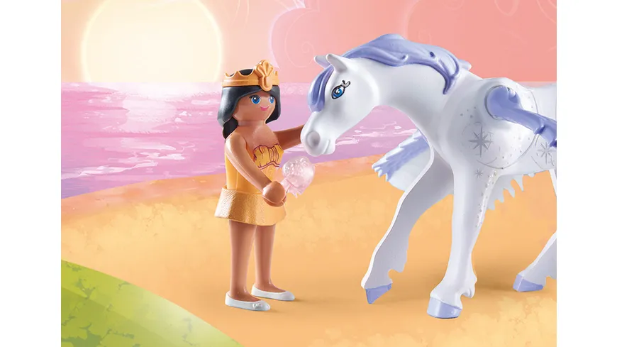 PLAYMOBIL 71361 - Princess Magic - Himmlischer Pegasus mit Regenbogen