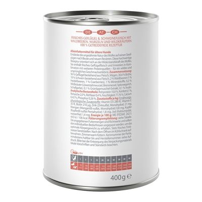 Wolf of Wilderness Senior 6 x 400 g - Mit viel frischem Geflügel