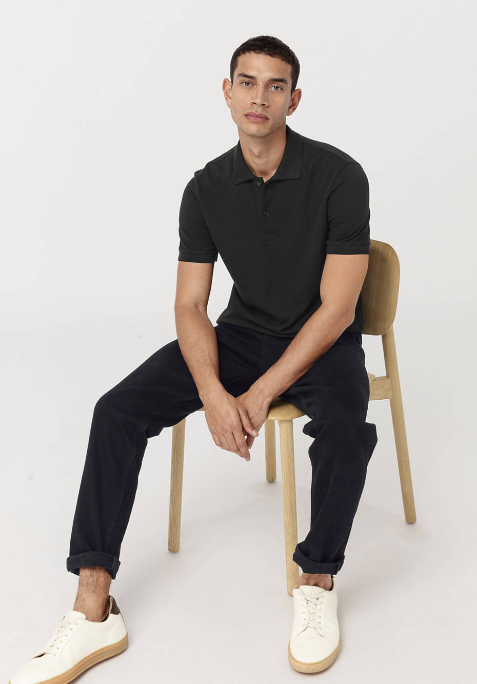 Poloshirt Zwirnjersey aus reiner Bio-Baumwolle