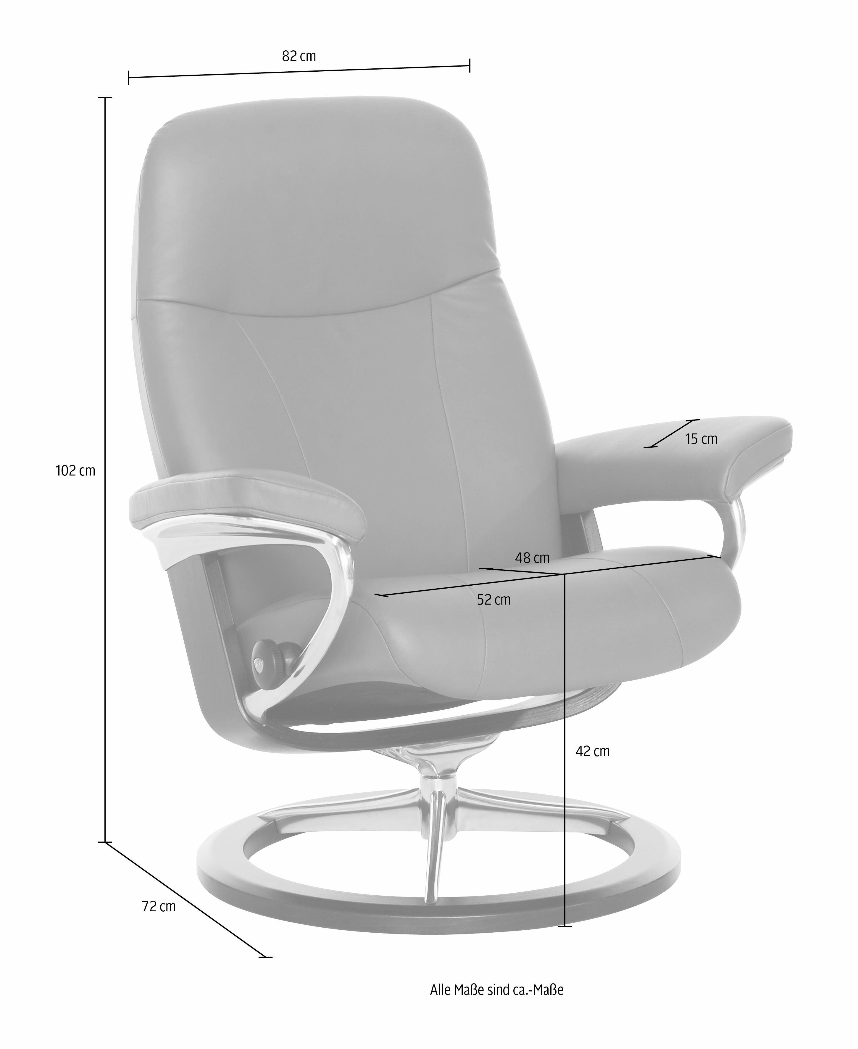 Stressless® Relaxsessel Garda (Set), mit Signature Base, Größe M, Gestell Braun