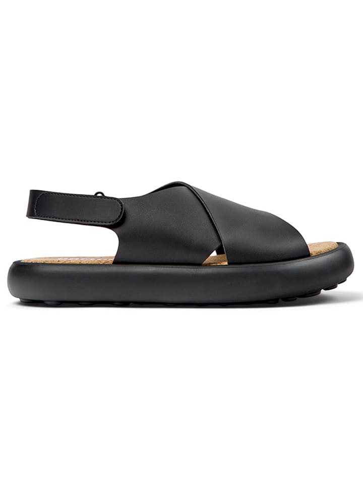 Camper Leder-Sandalen in Schwarz günstig kaufen