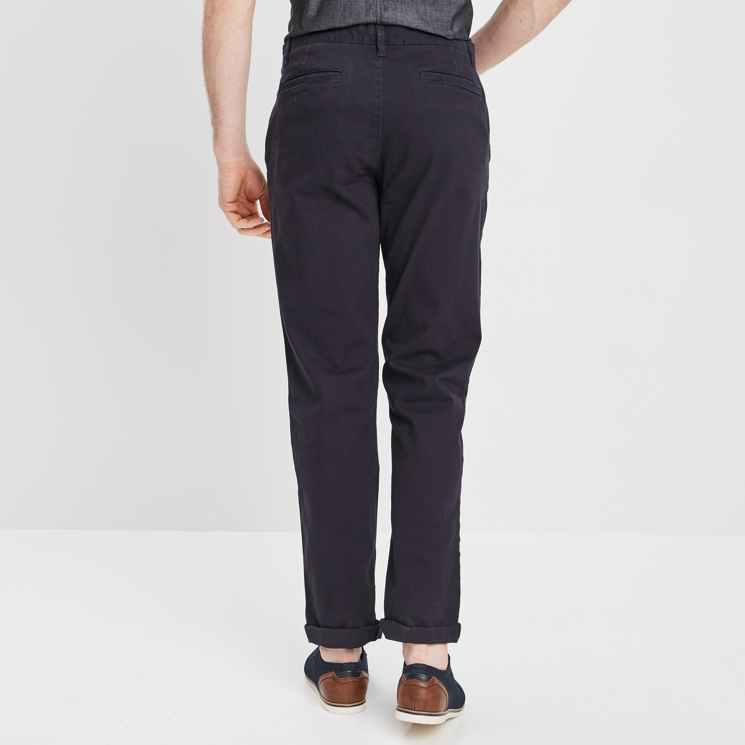 Pantalon chino bleu marine homme | La Halle