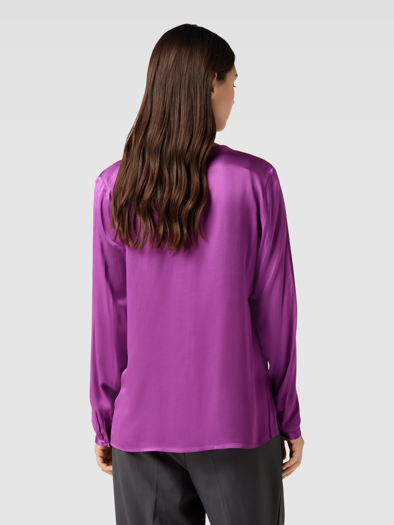 Blusenshirt mit V-Ausschnitt in fuchsia