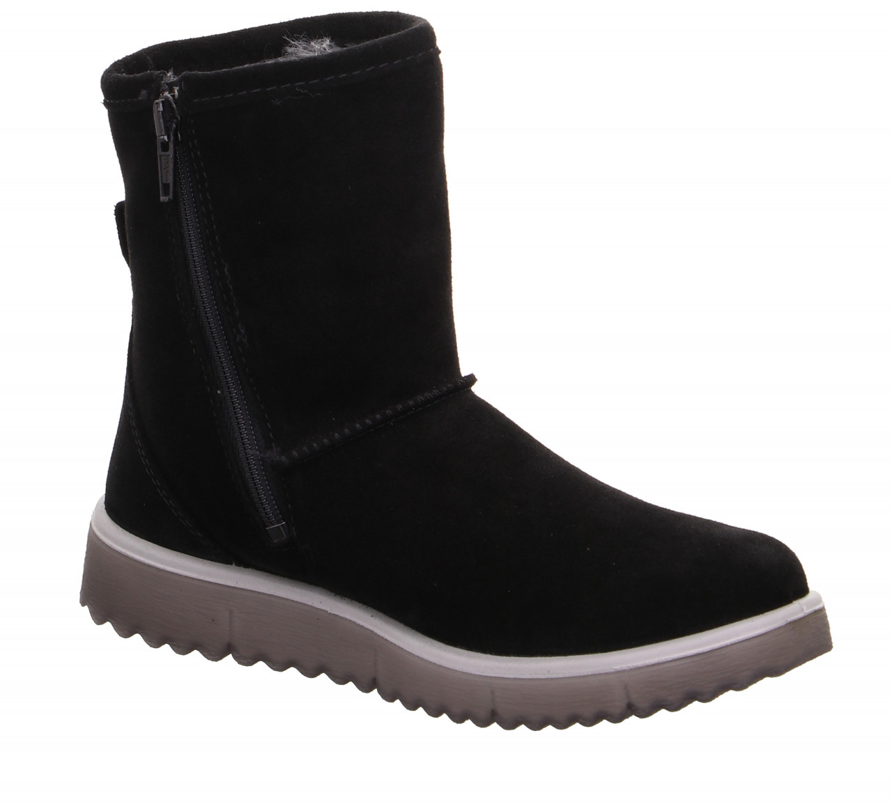 LORA - Schwarz Stiefel mit Reißverschluss