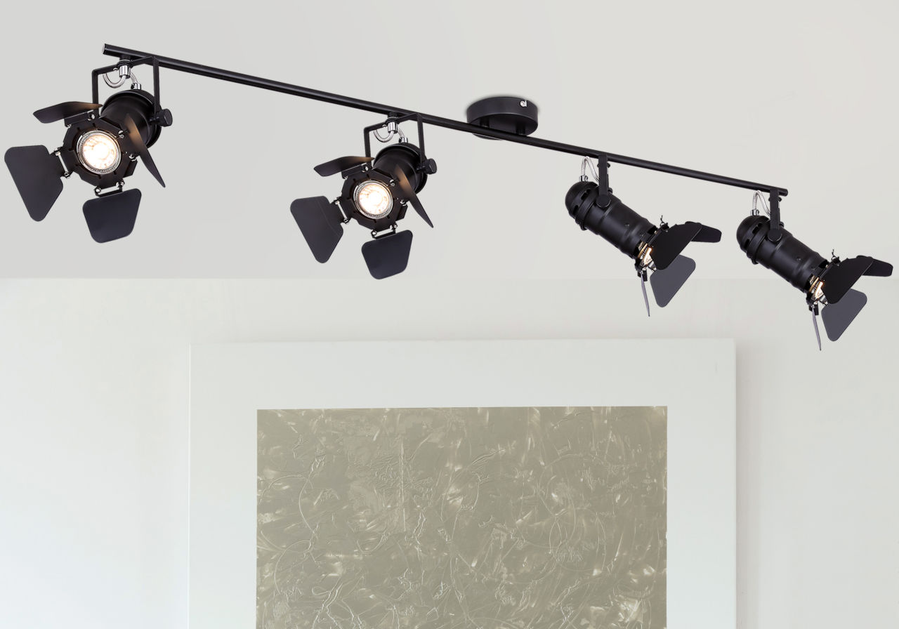 Globo Lighting - EGON - Strahler Metall schwarz, 4x GU10