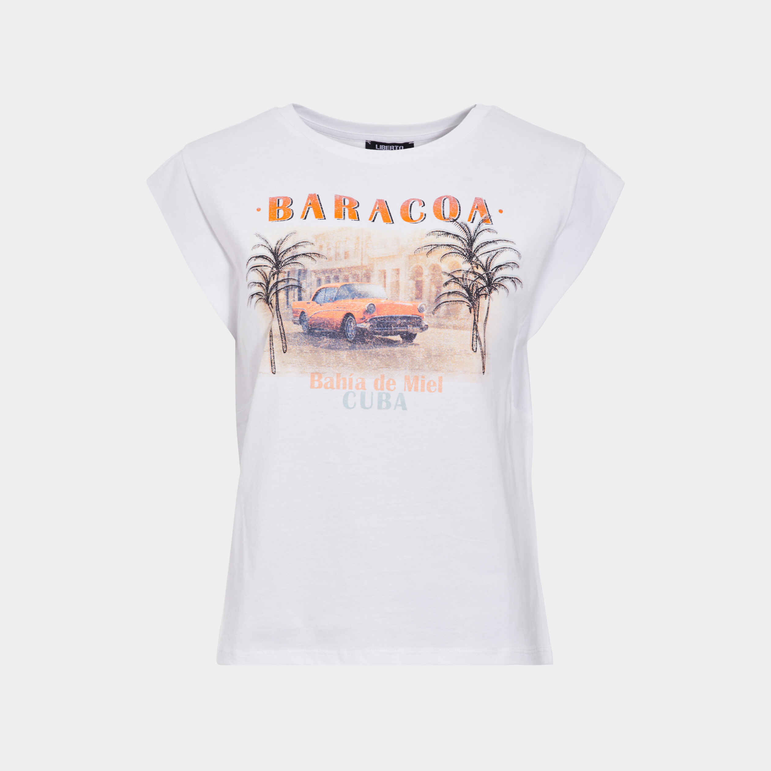 T-shirt manches courtes Liberto sable femme | La Halle