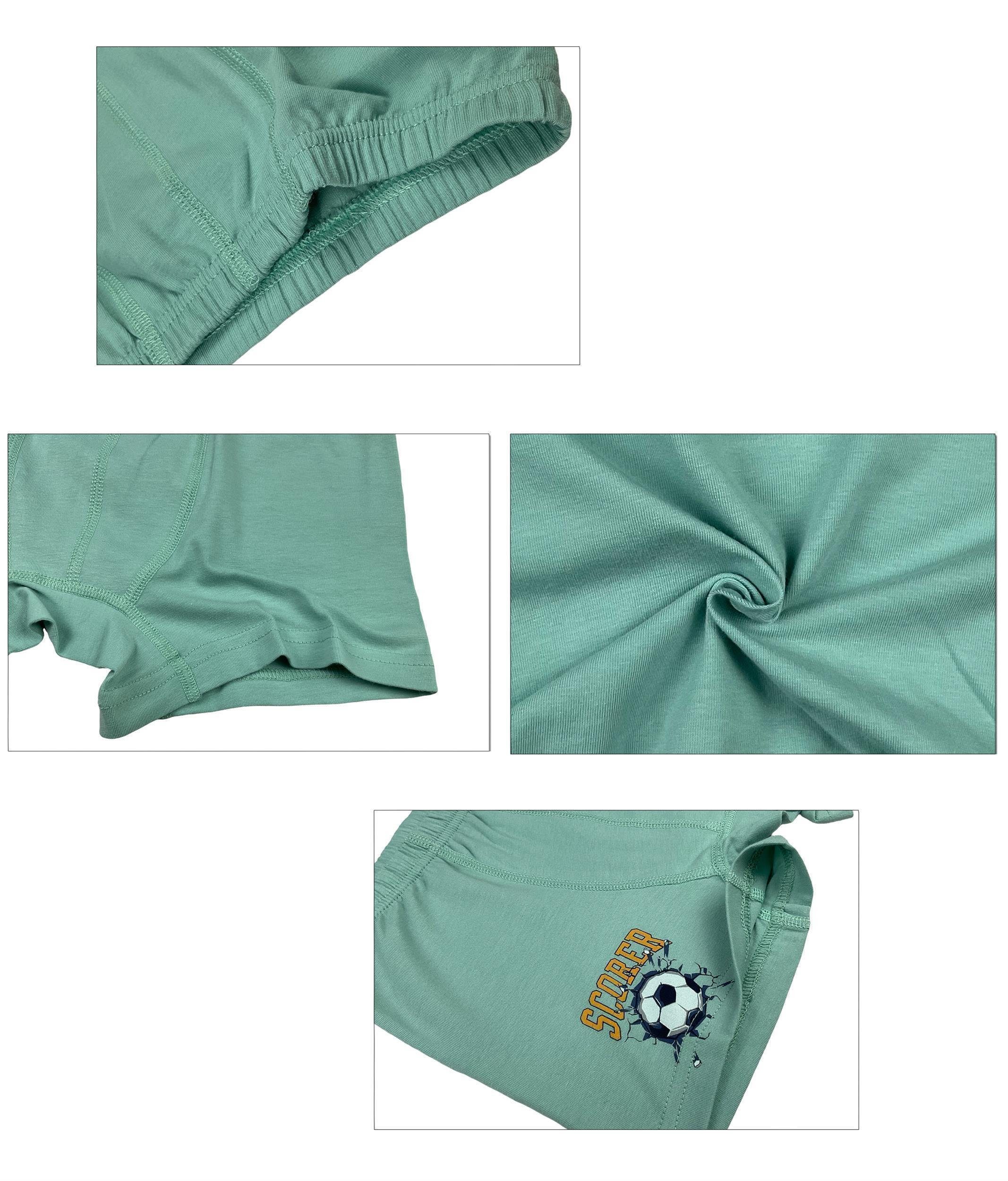 LOREZA Boxershorts 5 Jungen Boxershorts Unterhosen aus Baumwolle Unterwäsche - Scorer (Spar-Packung, 5-St)