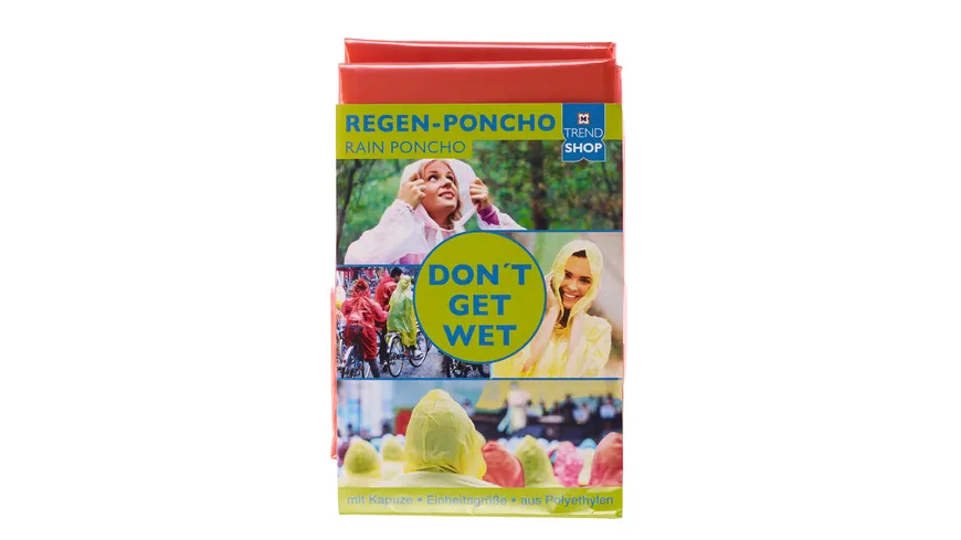 TRENDSHOP Regenponcho rot rot