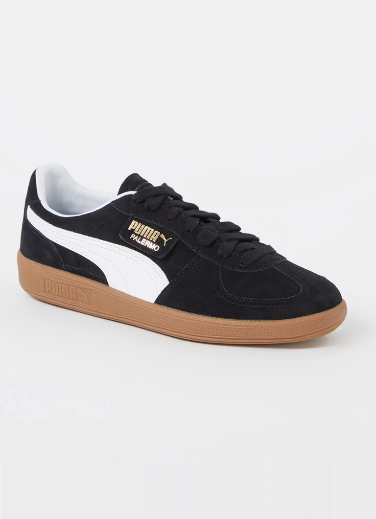 Puma Palermo zamšādas kedas ar ādas detaļām
