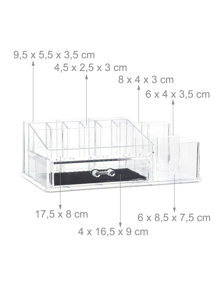 relaxdays Makeup Organizer in Transparent günstig kaufen onesize