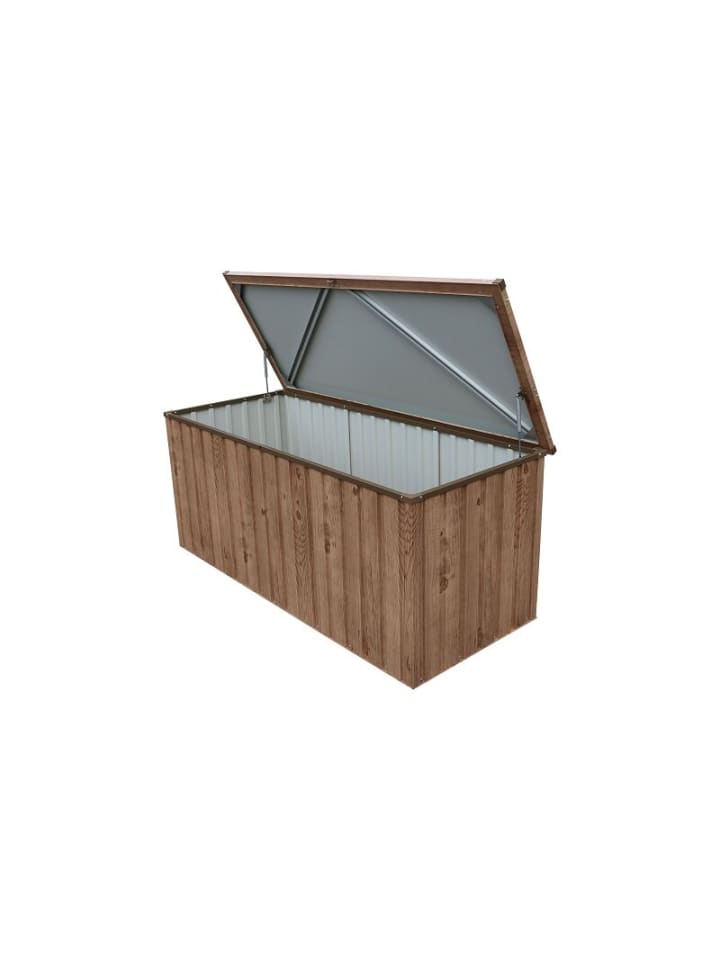 VCM  Metall Garten Gerätebox Kiste Kissenbox 770 L in Braun günstig kaufen onesize