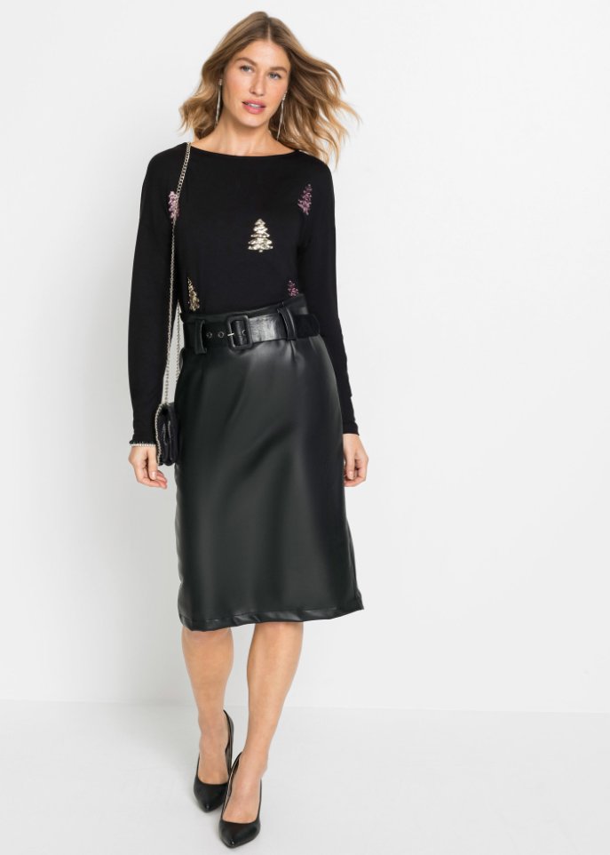 Oversize-Shirt mit Weihnachtsmotiv