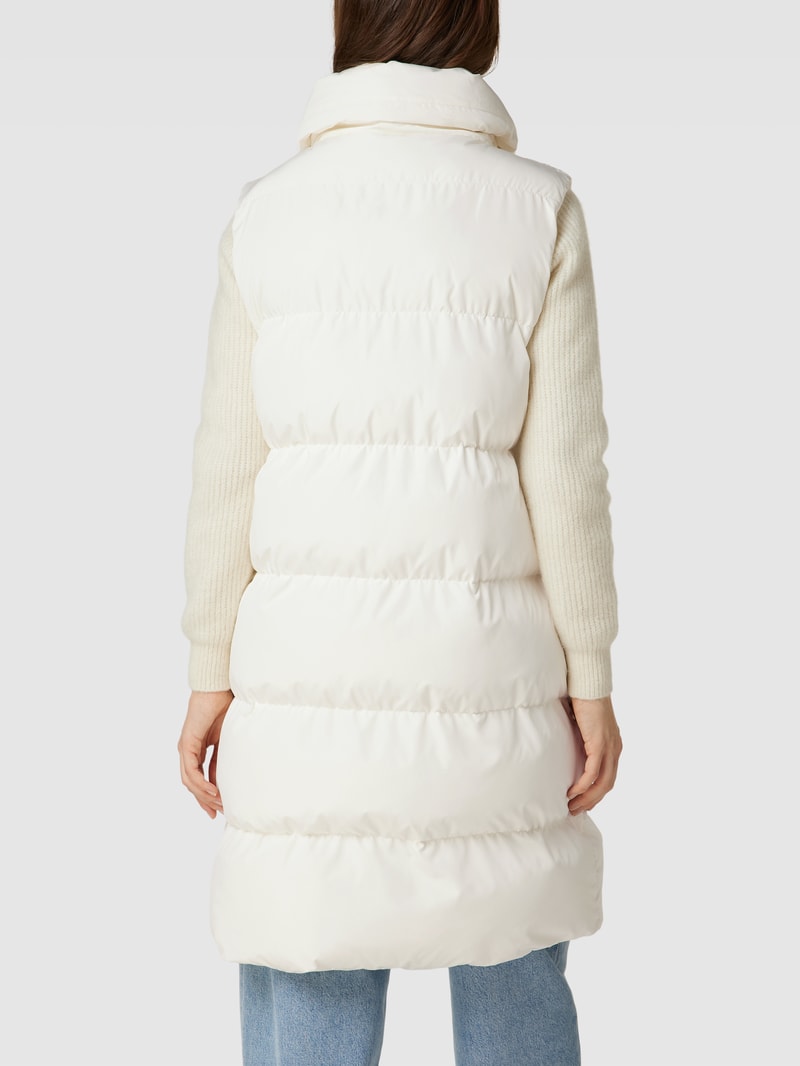 Steppweste mit Stehkragen in offwhite