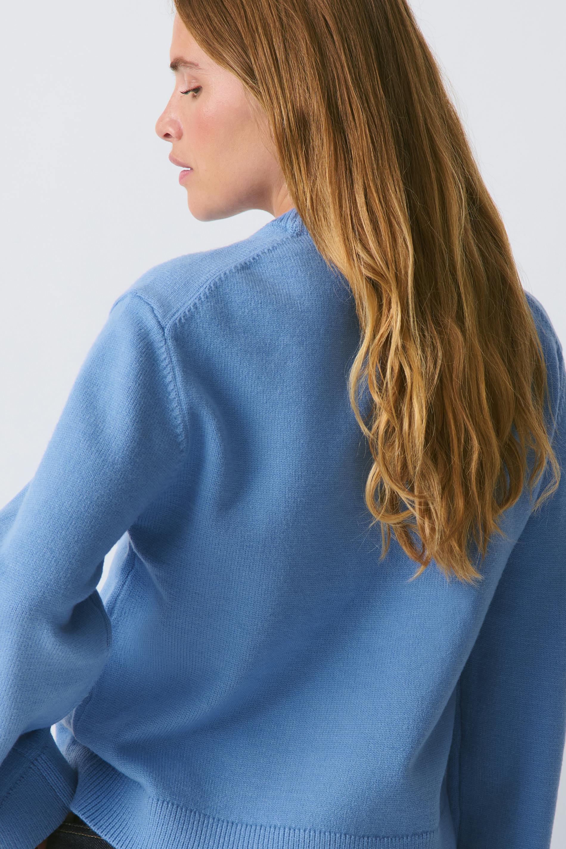 Knitted crew neck sweater