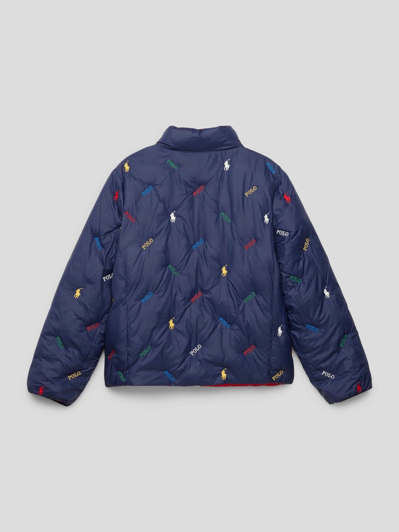 Wendejacke mit Label-Stitching in marineblau