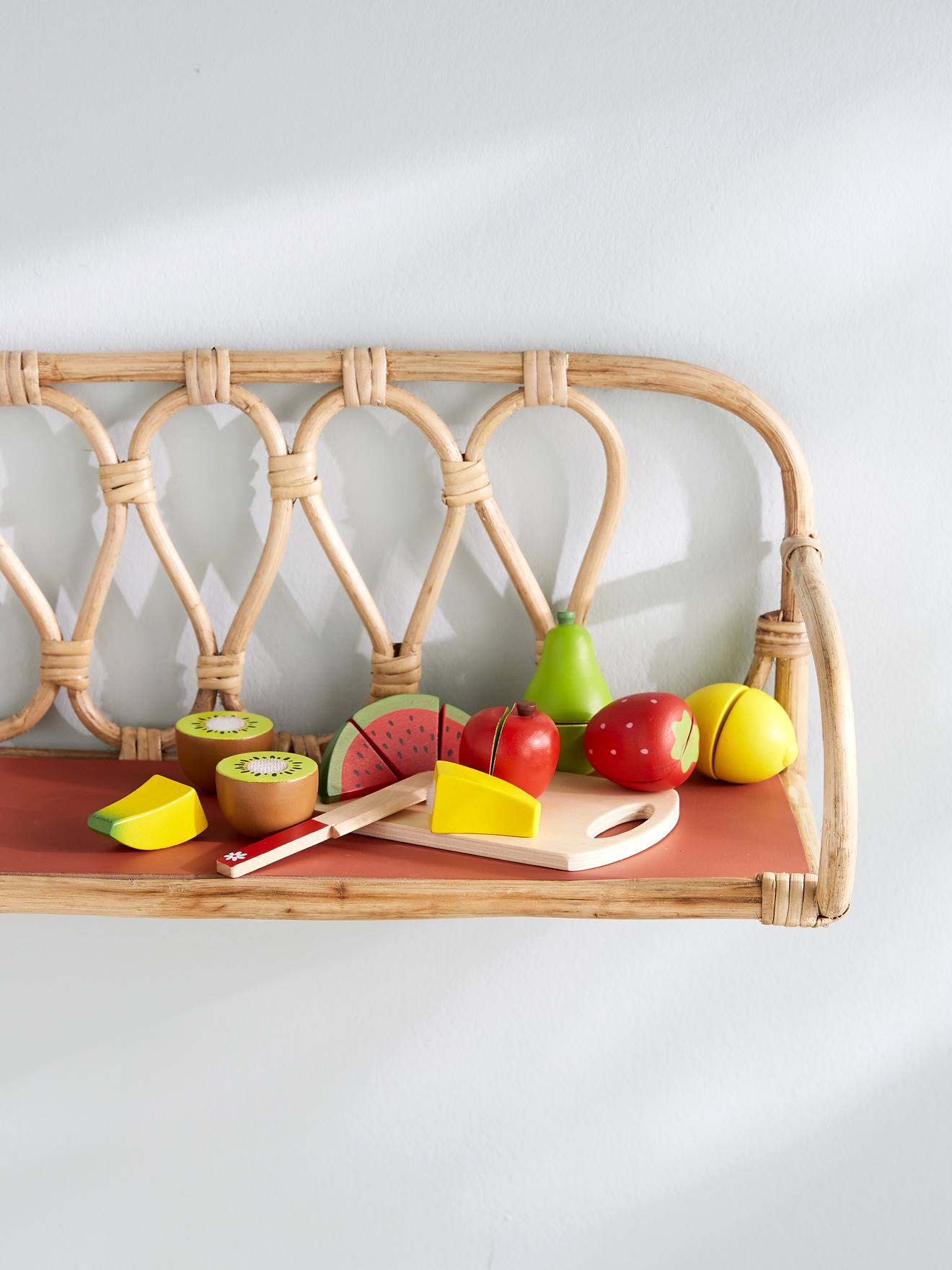 Fruits à découper en bois FSC® multicolore