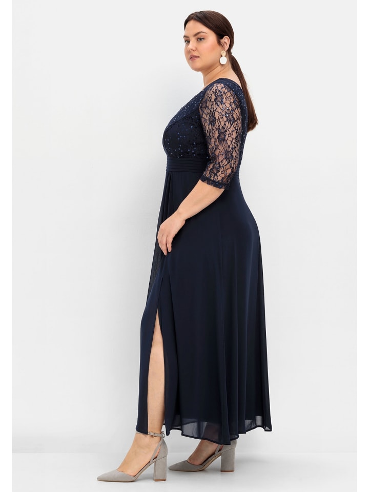 sheego Abendkleid in marine günstig kaufen