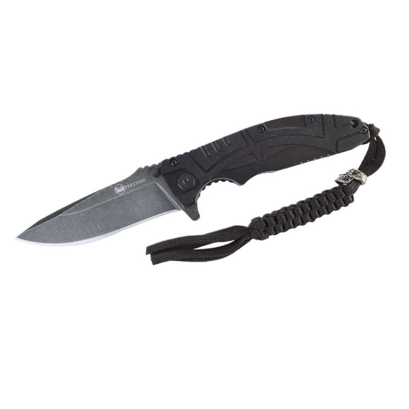 Prezioso Militärmesser Ferus Total black Plain