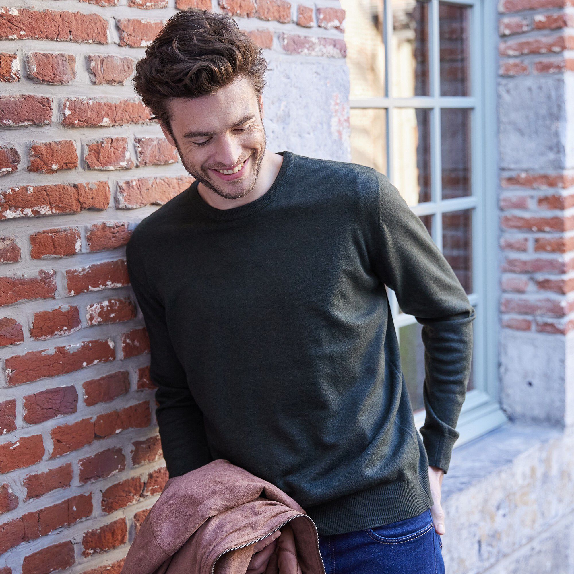 Pull col rond 80% laine