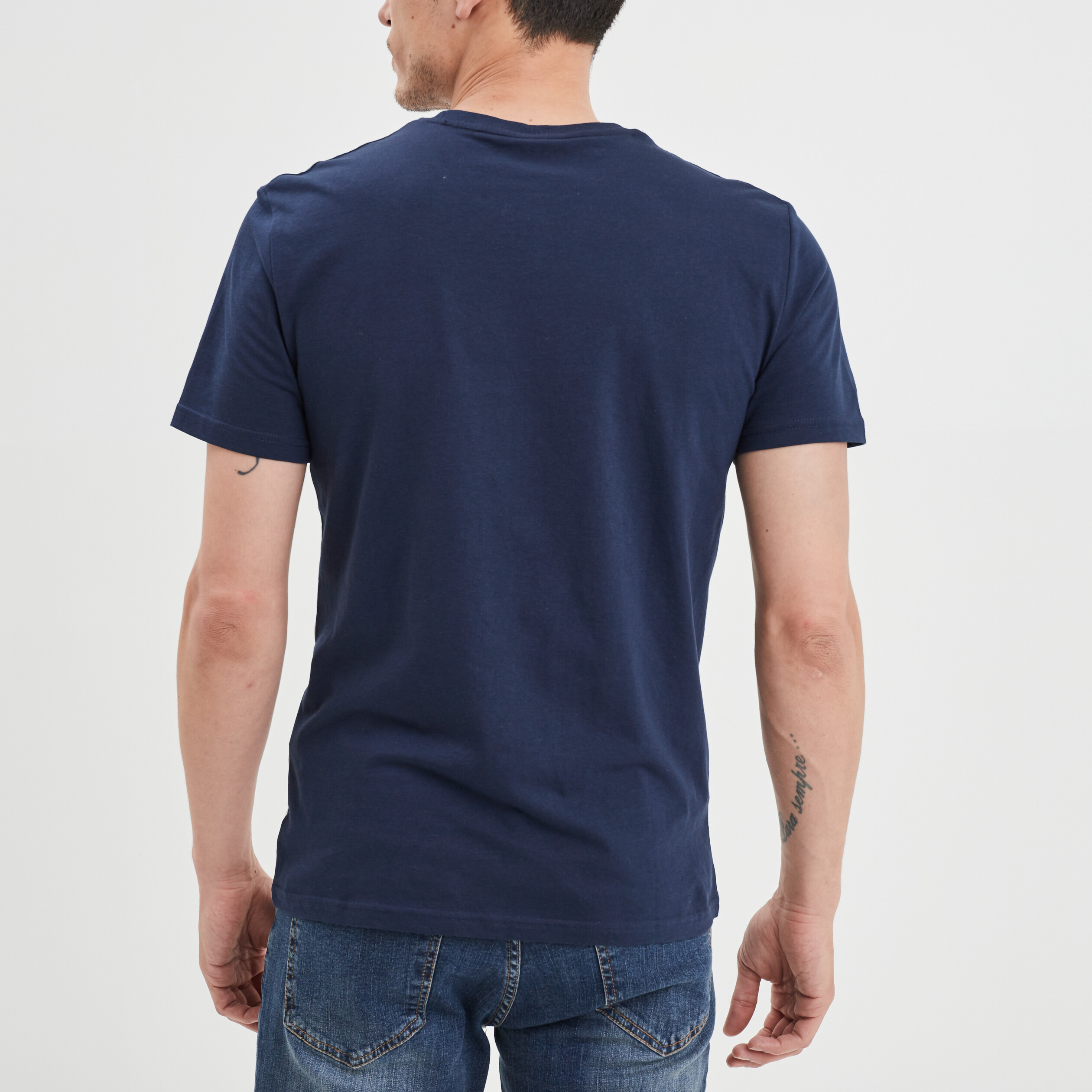 T-shirt droit 1 poche coton Creeks orange homme | La Halle