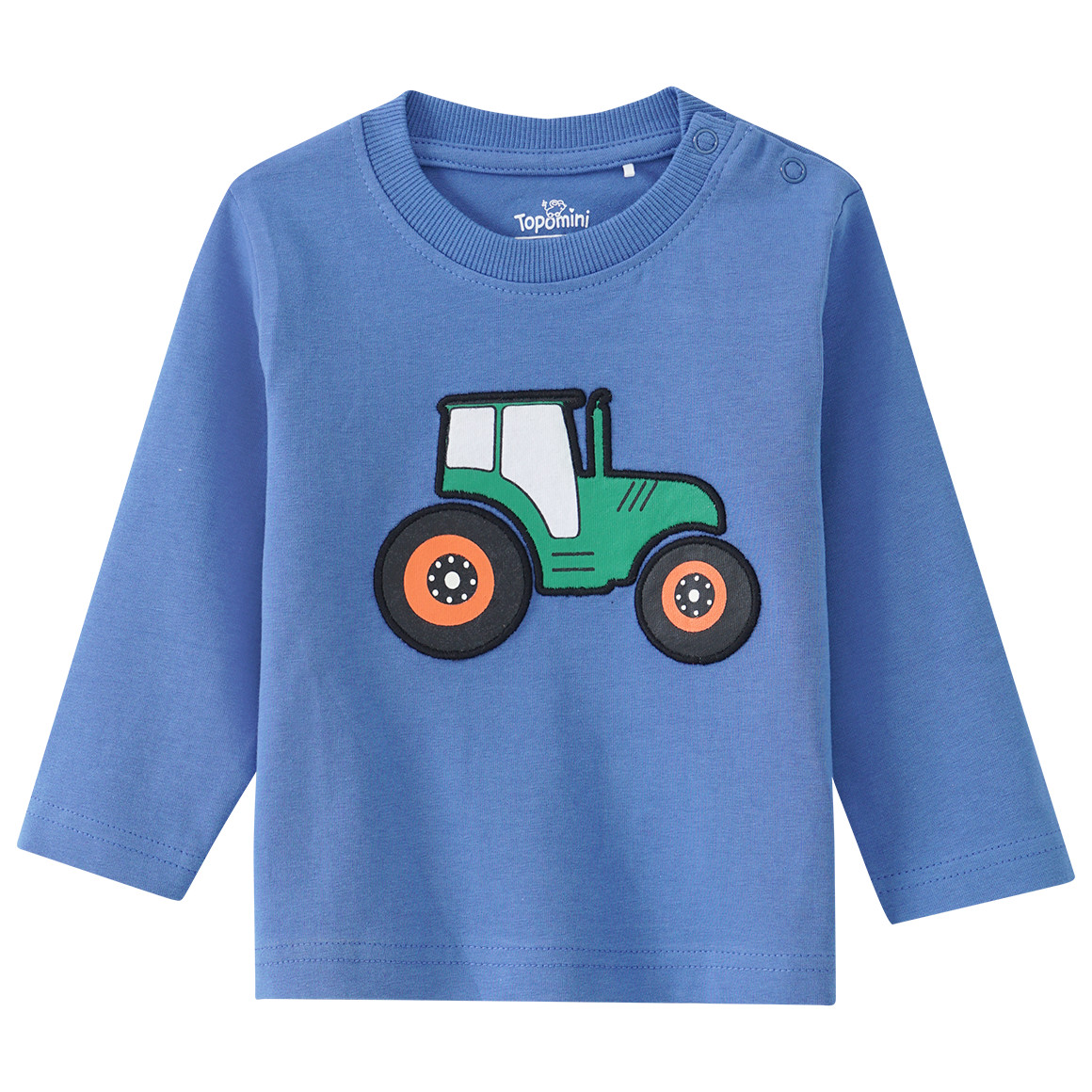 Baby Langarmshirt mit Trecker-Applikation
