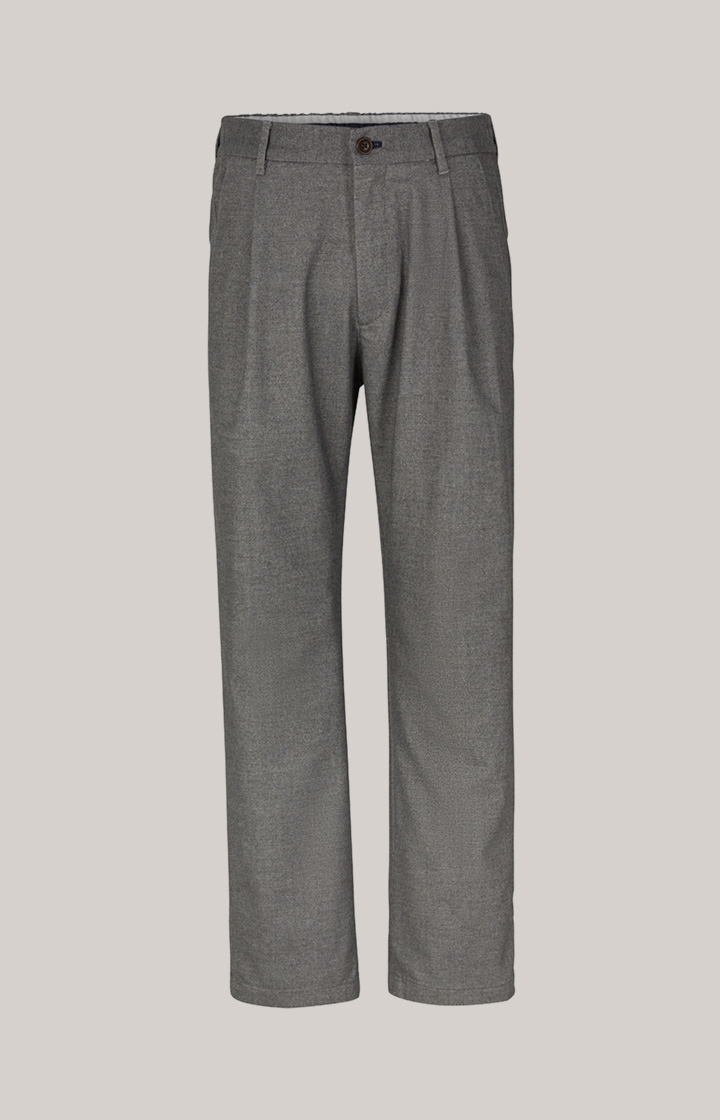 Bundfalten-Hose Lead in Grau meliert