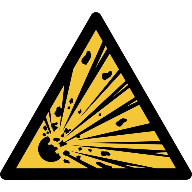 Djois Warnschild Warnung vor explosiven Stoffen Klebstoff, einschraubbar PP (Polypropylen) 20 (B) x 0,14 (H) cm 3 Stück