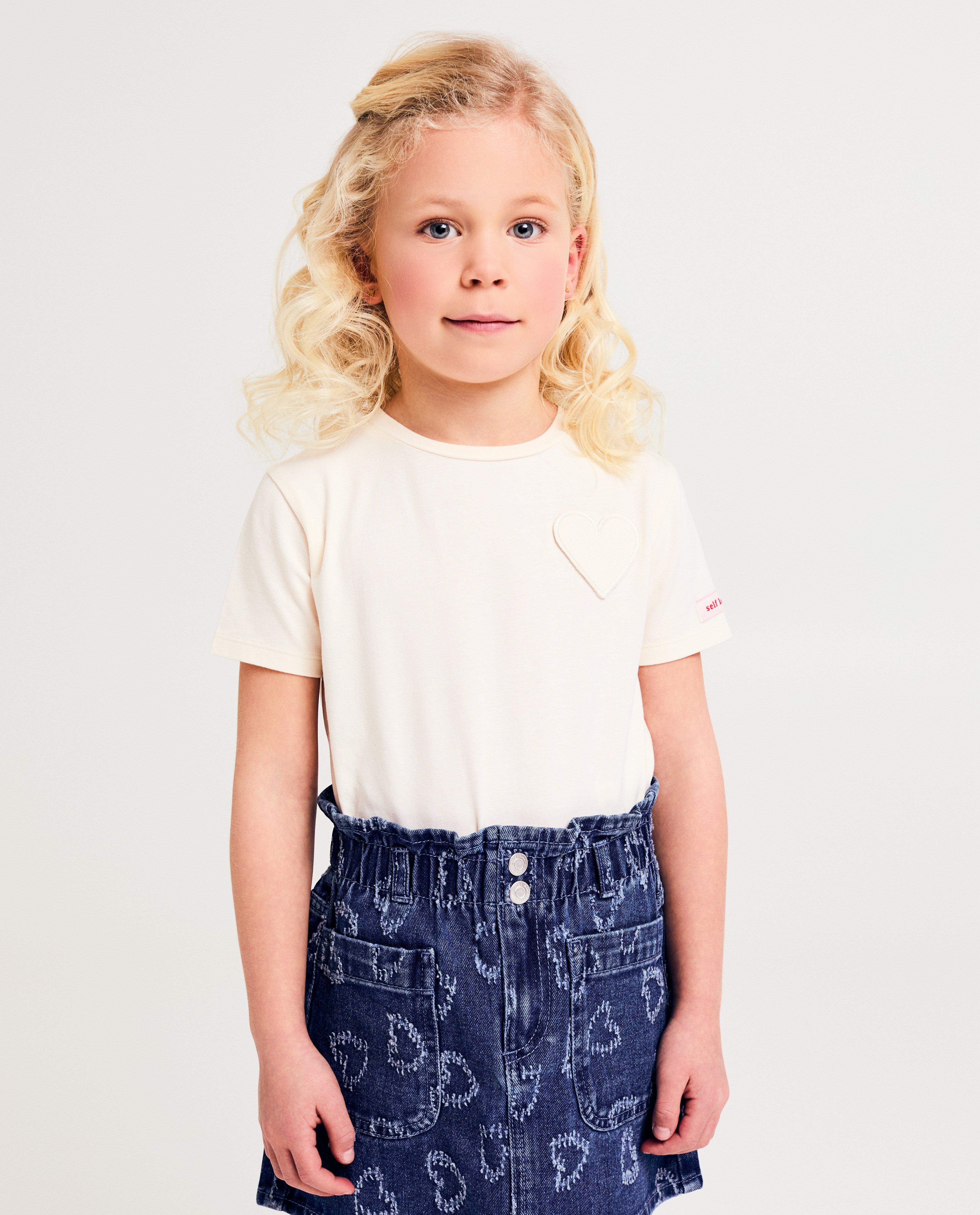 Milla Star hímzett szívecskés póló, fehér