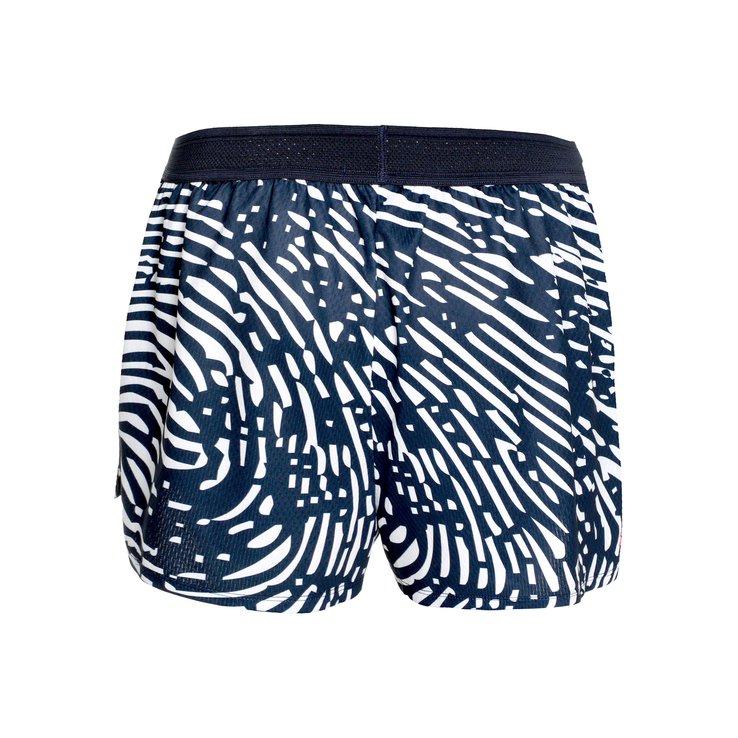 Fingerprint Printed 2in1 Shorts Damen - Dunkelblau, Weiß