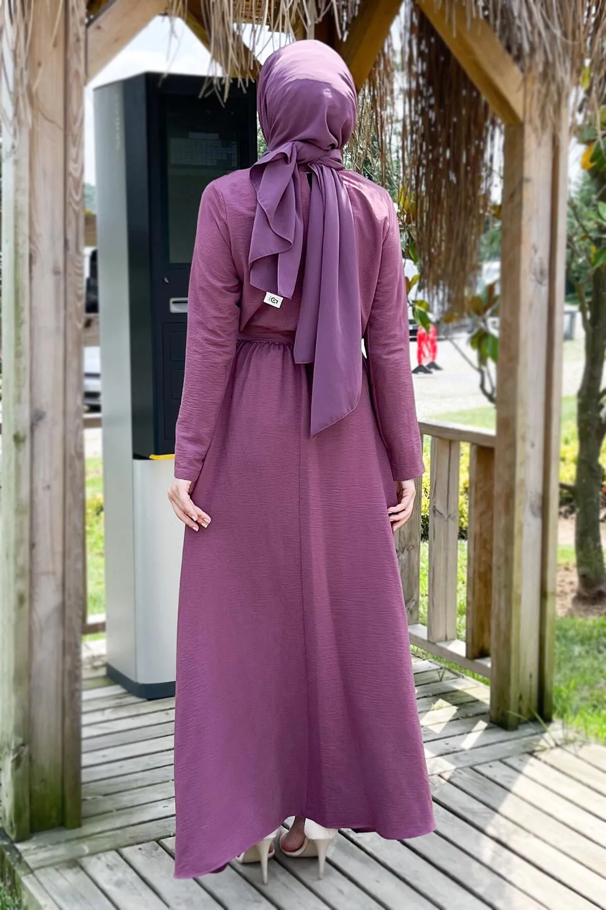 Tesettür Dünyası  Ayrobin Kleid Tsd220540 Pflaume