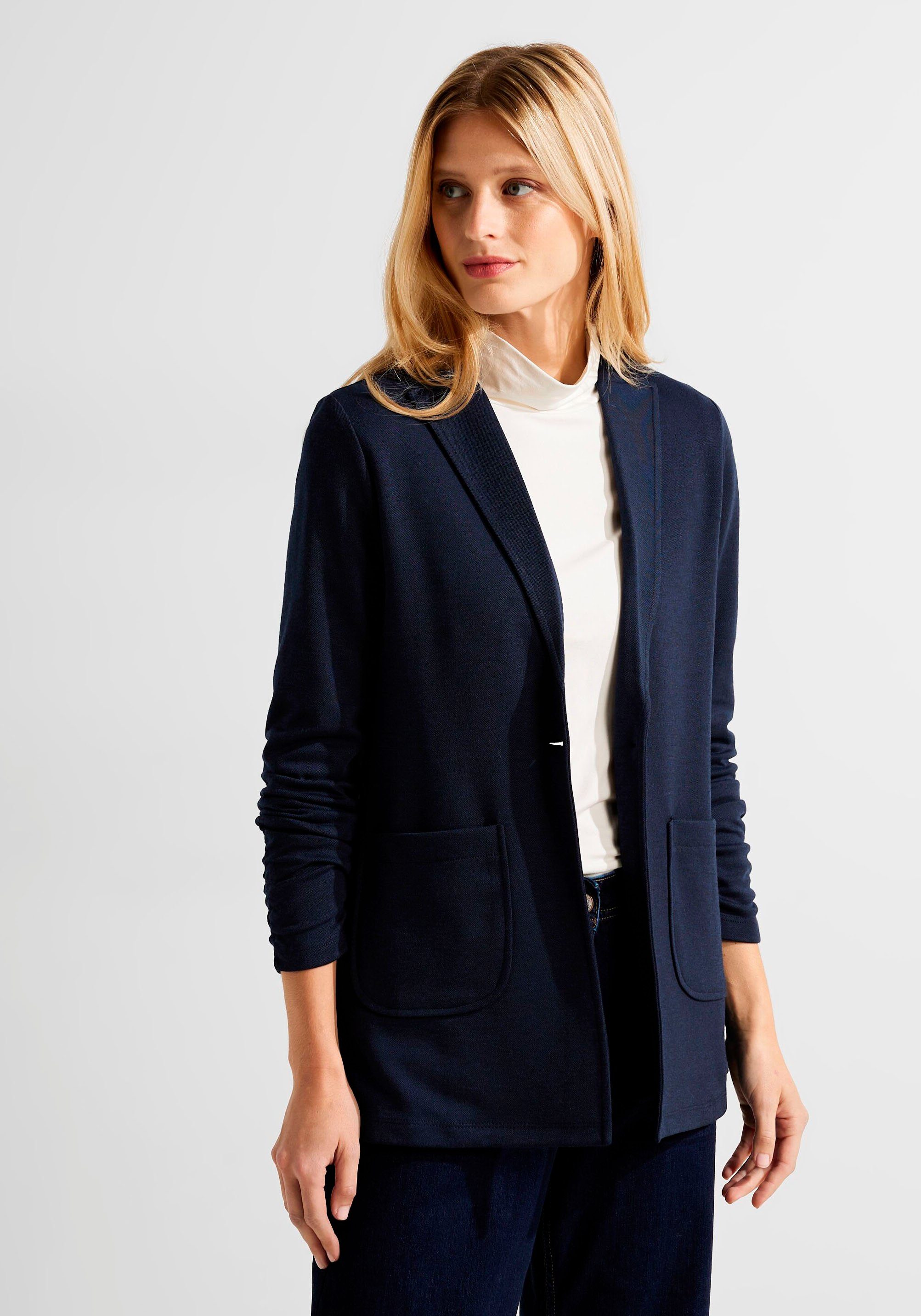 Cecil Blusenblazer mit Raffung an den Ärmeln