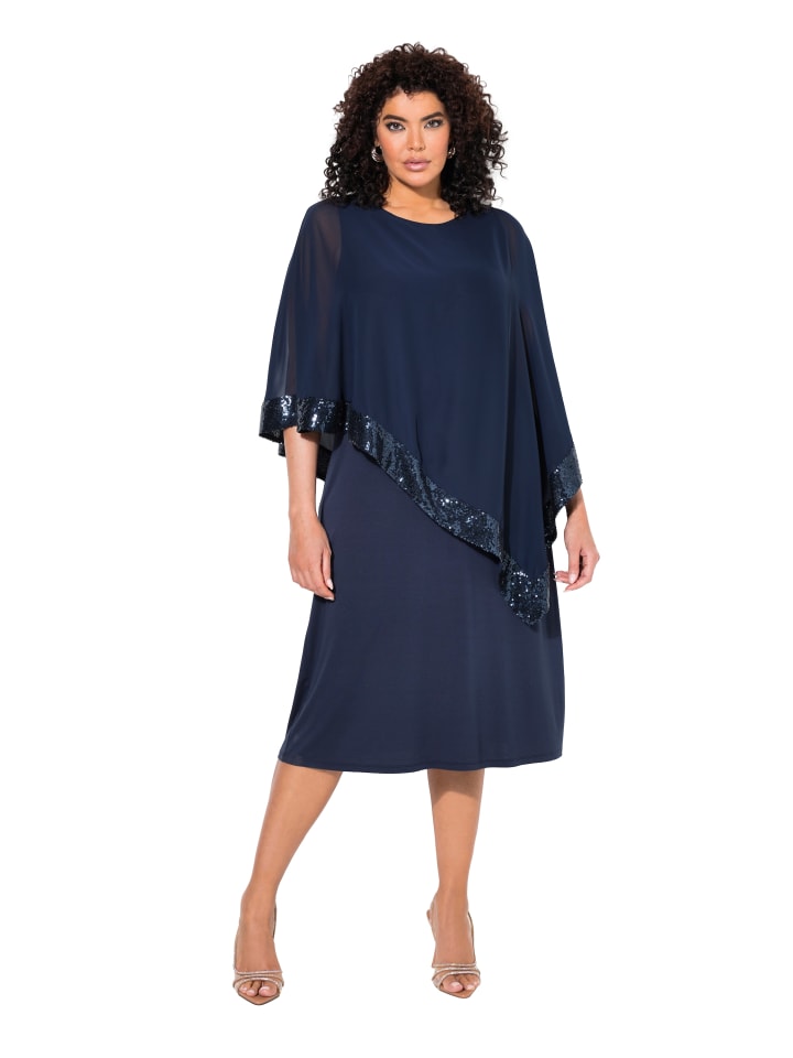 Ulla Popken Midikleid in marine günstig kaufen