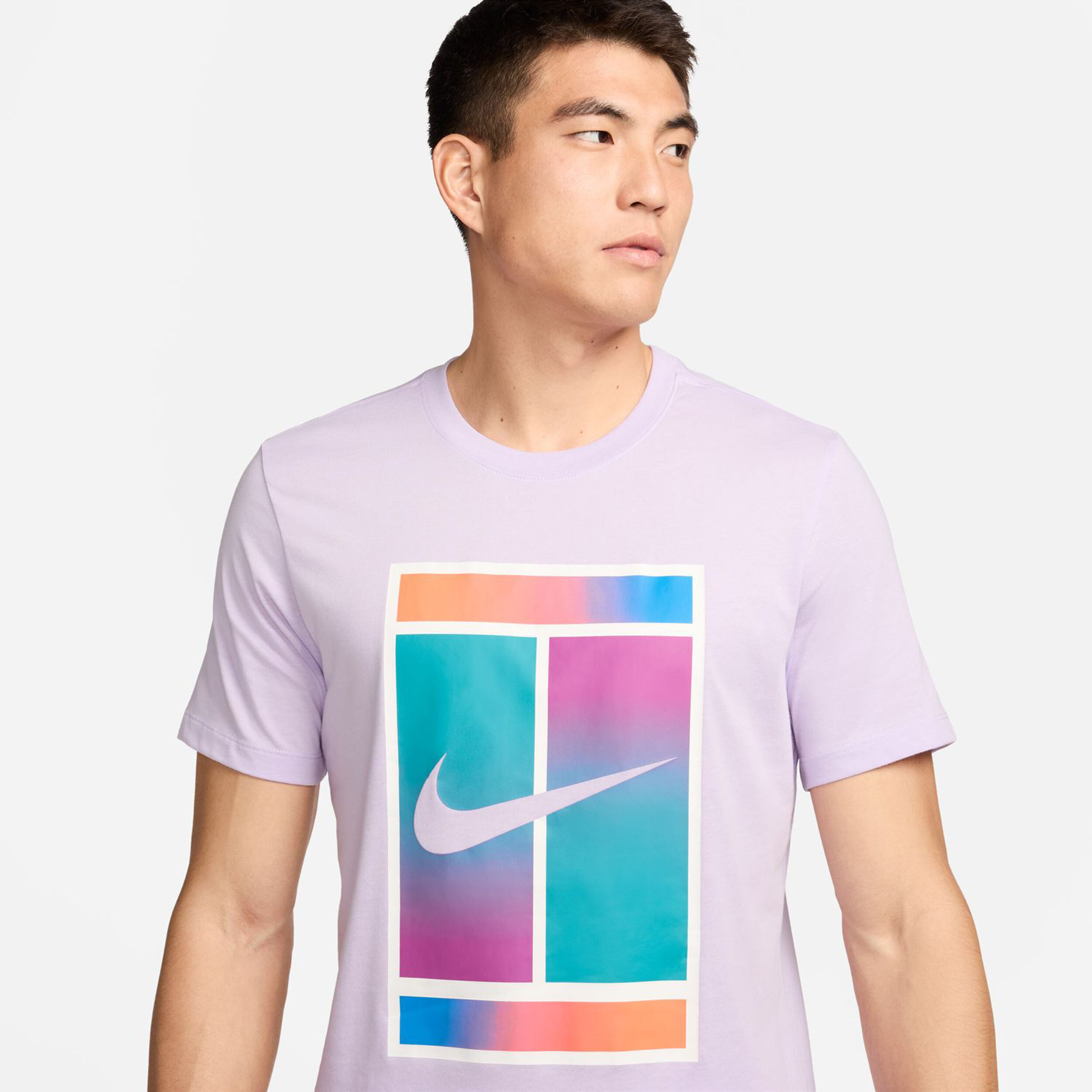 Court Dri-Fit Heritage T-Shirt Herren - Grau, Mehrfarbig